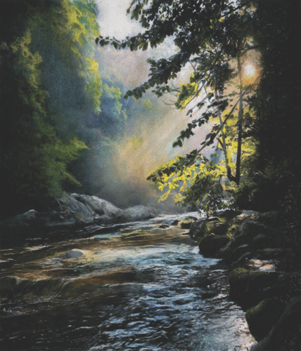 Morning Light at Greenbrier - Watercolor